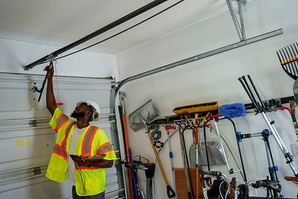 Professional Garage Door Panel Replacement technician working in Midway, KY
